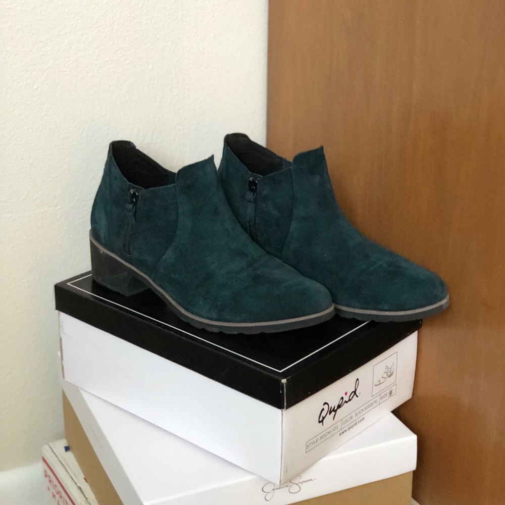 Reef Blue Suede Booties